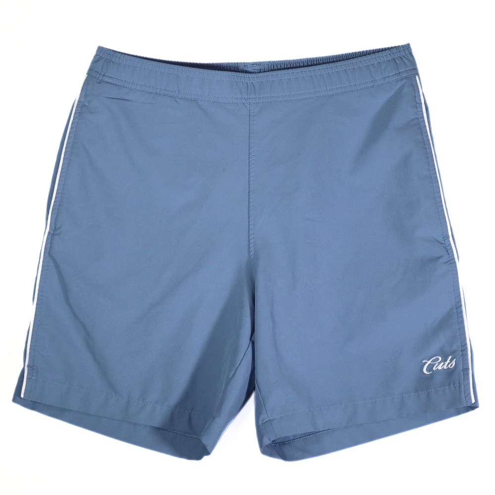 ⁠Cuts Clothing Mens S Blue Lined Athletic Shorts Drawstring Gym‎ Activewear